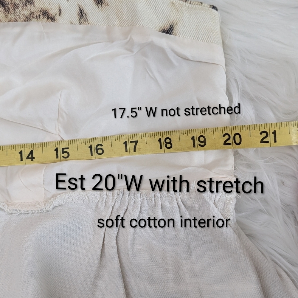 Davi & Dani Spotted Peplum Denim Top in Cream & Brown Super Soft Material New - Picture 11 of 16